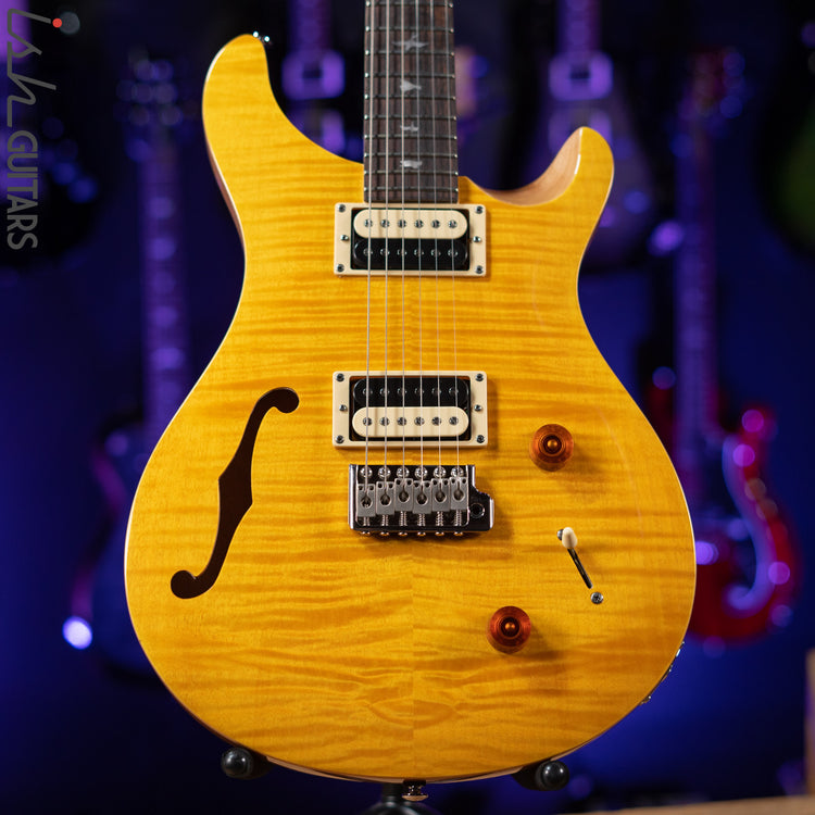 PRS SE Custom 22 Semi-Hollow Electric Guitar Santana Yellow – Ish