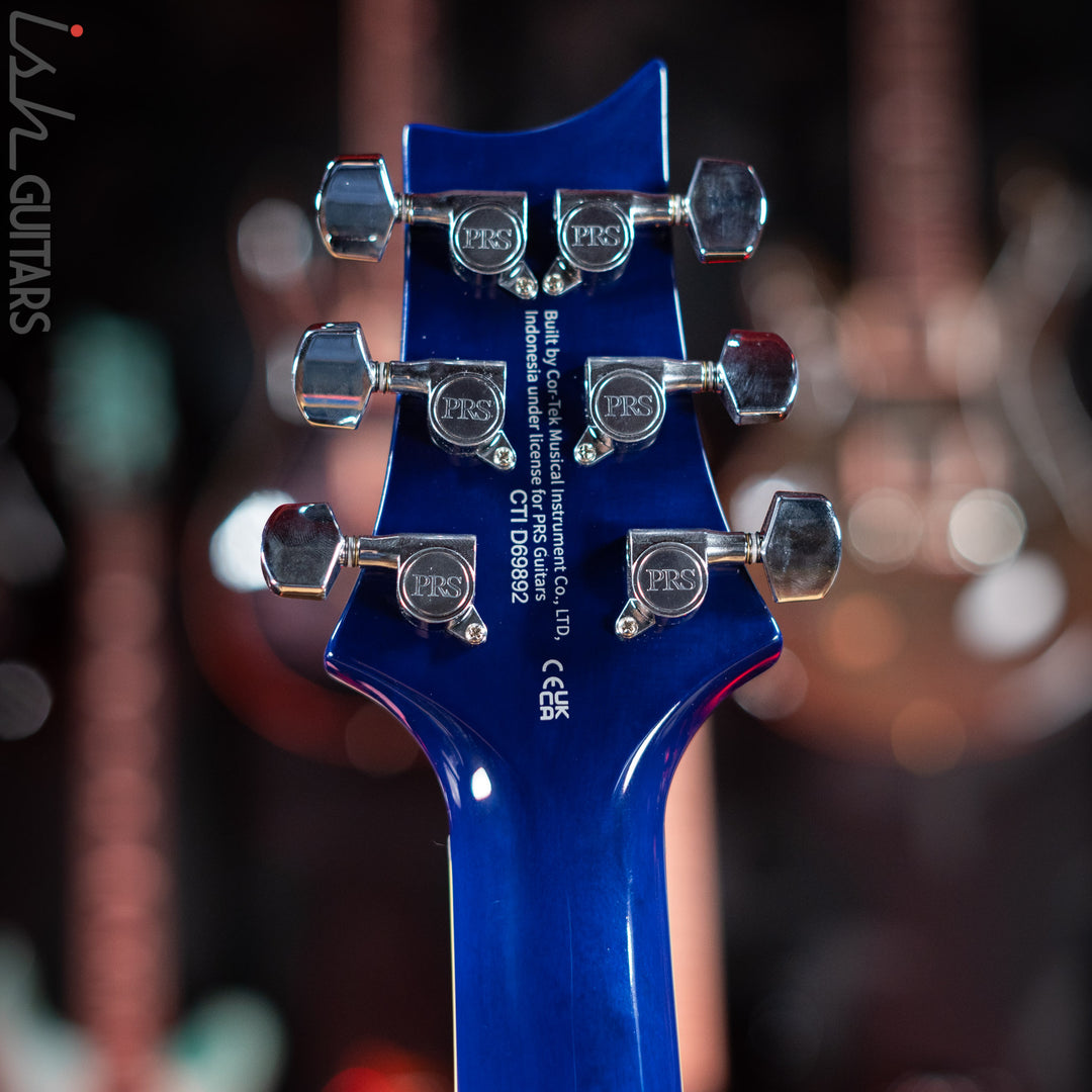 2021 PRS SE Standard 24-08 Electric Guitar Translucent Blue