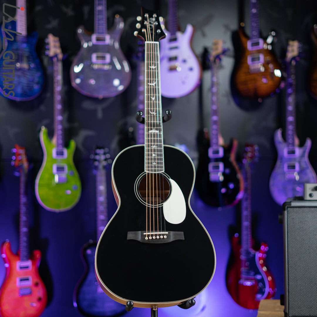 2021 PRS SE P20E Parlor Acoustic Guitar Black Top