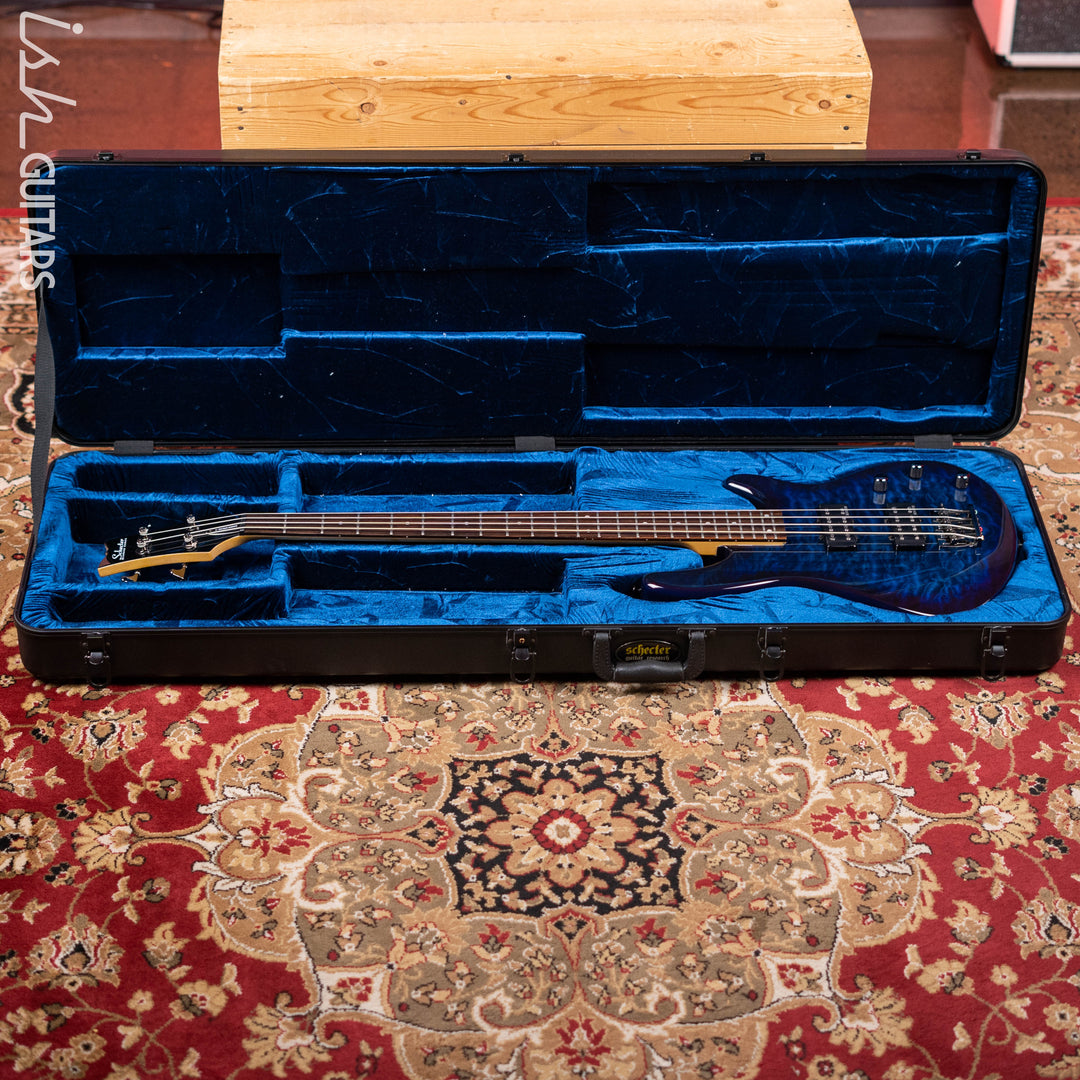 2011 Schecter Diamond Series Raiden Special 4-String Bass Blue Burst