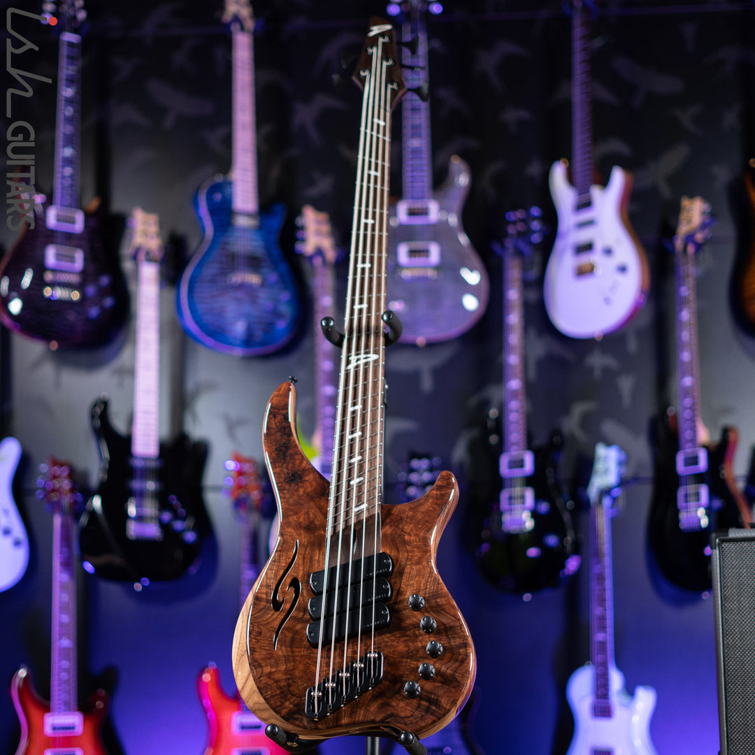 Dingwall Afterburner II Semi-Hollow 5-String Bass Figured Walnut Top Natural