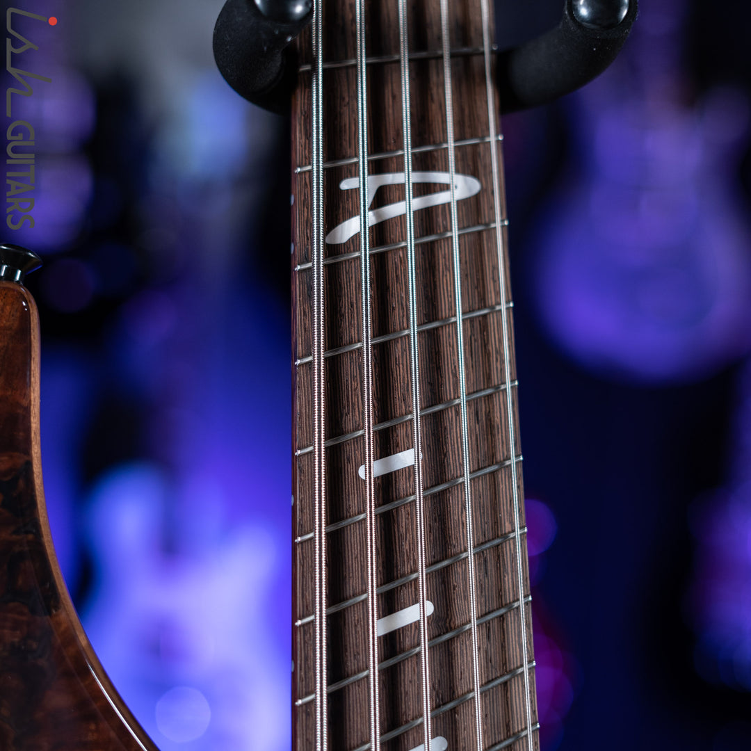 Dingwall Afterburner II Semi-Hollow 5-String Bass Figured Walnut Top Natural