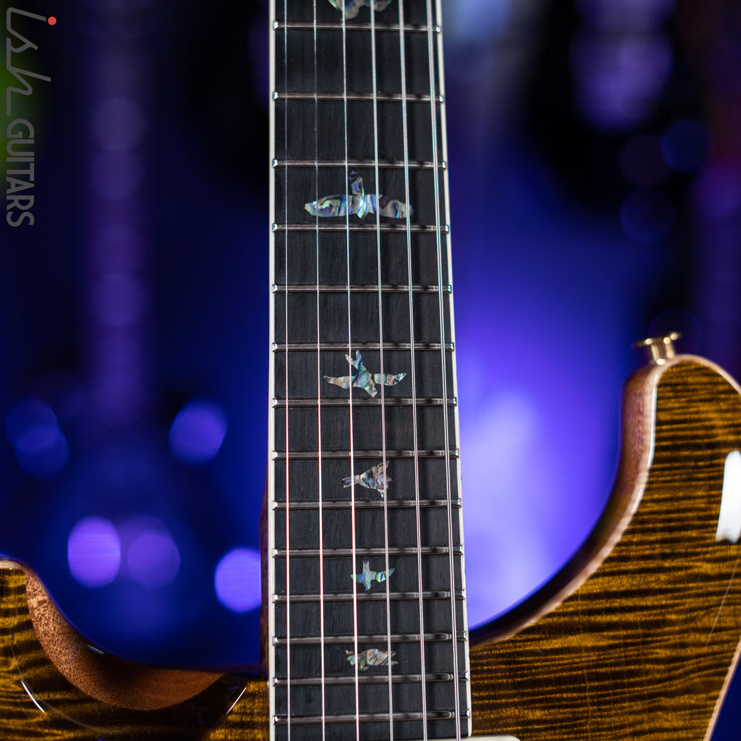 PRS McCarty Lefty Wood Library Yellow Tiger Artist Flame Maple