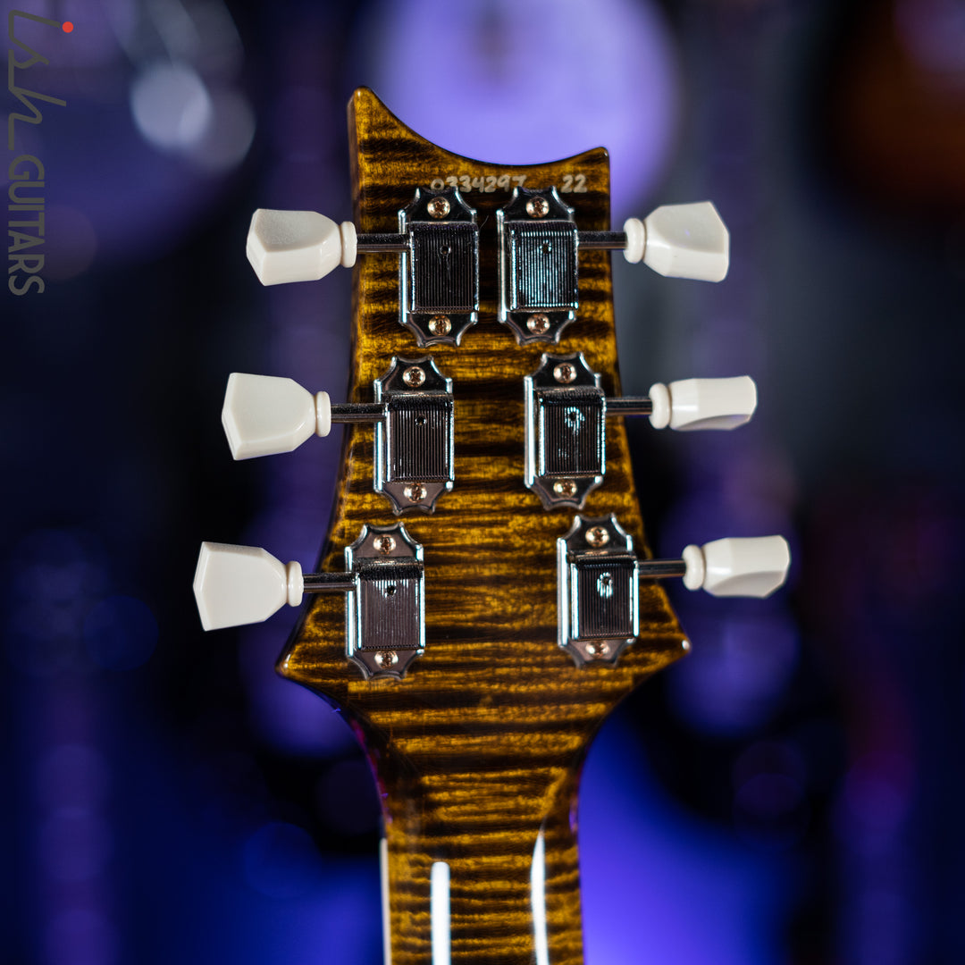 PRS McCarty Lefty Wood Library Yellow Tiger Artist Flame Maple