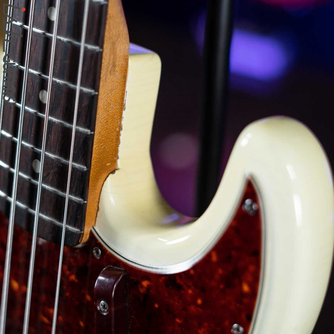 1961 Fender Jazz Bass Refin Stacked Knobs Olympic White