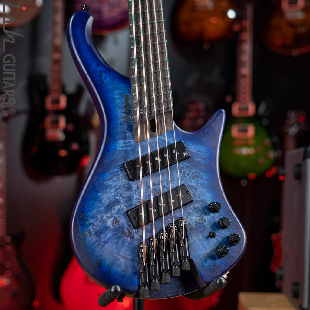 Ibanez EHB1505MS Multi-Scale Headless Bass Pacific Blue Burst Flat