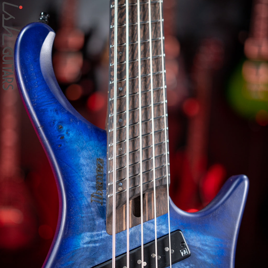 Ibanez EHB1505MS Multi-Scale Headless Bass Pacific Blue Burst Flat