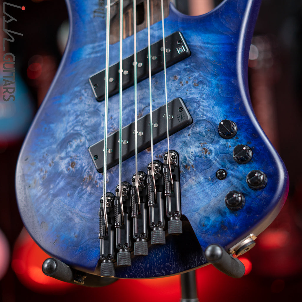 Ibanez EHB1505MS Multi-Scale Headless Bass Pacific Blue Burst Flat