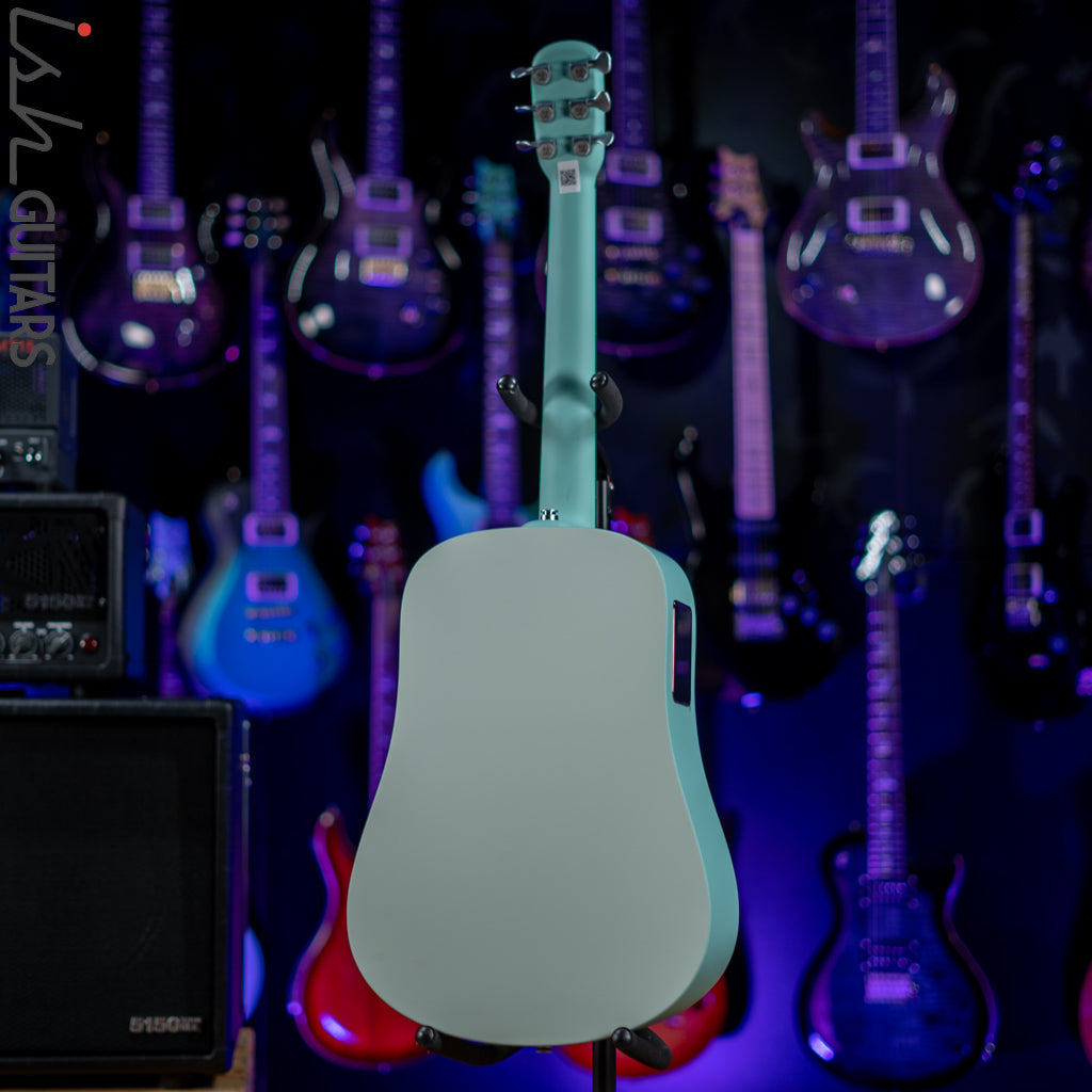 Lava Music Blue Lava Smart Acoustic Guitar Aqua/Mint Green w/ Airflow Bag