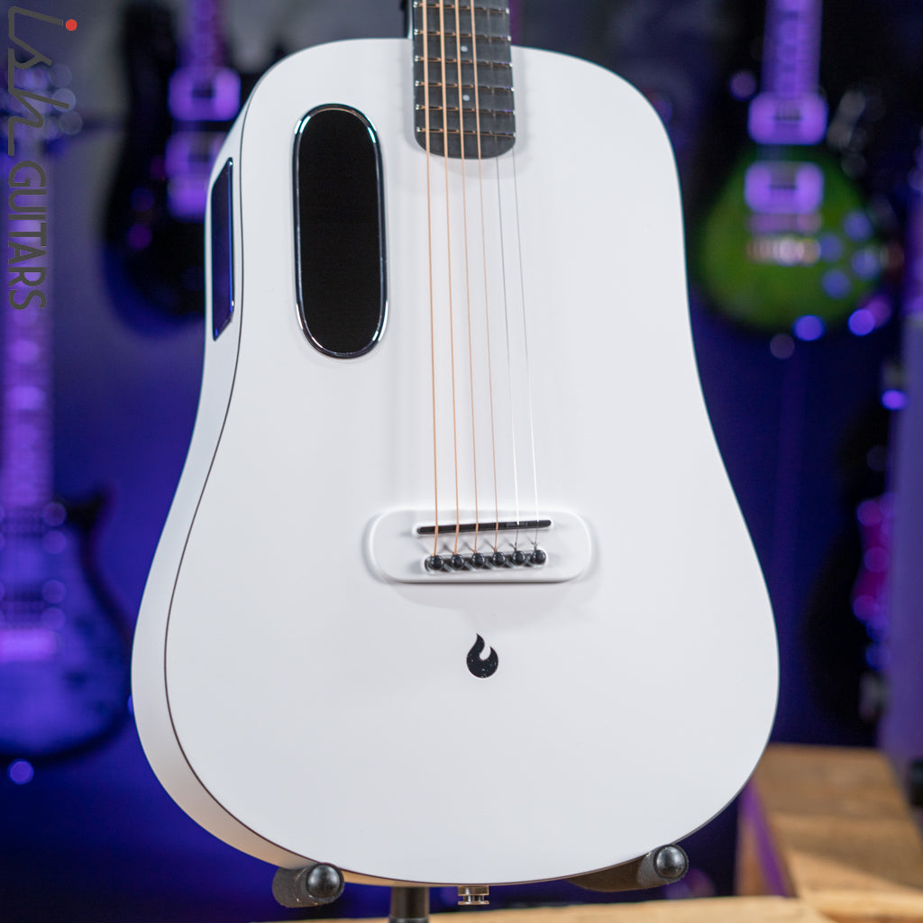 Lava Music Blue Lava Smart Acoustic Guitar Sail White w/ Lite Bag
