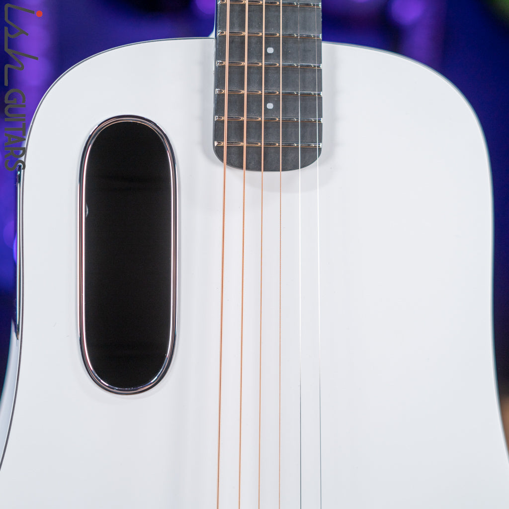 Lava Music Blue Lava Smart Acoustic Guitar Sail White w/ Lite Bag