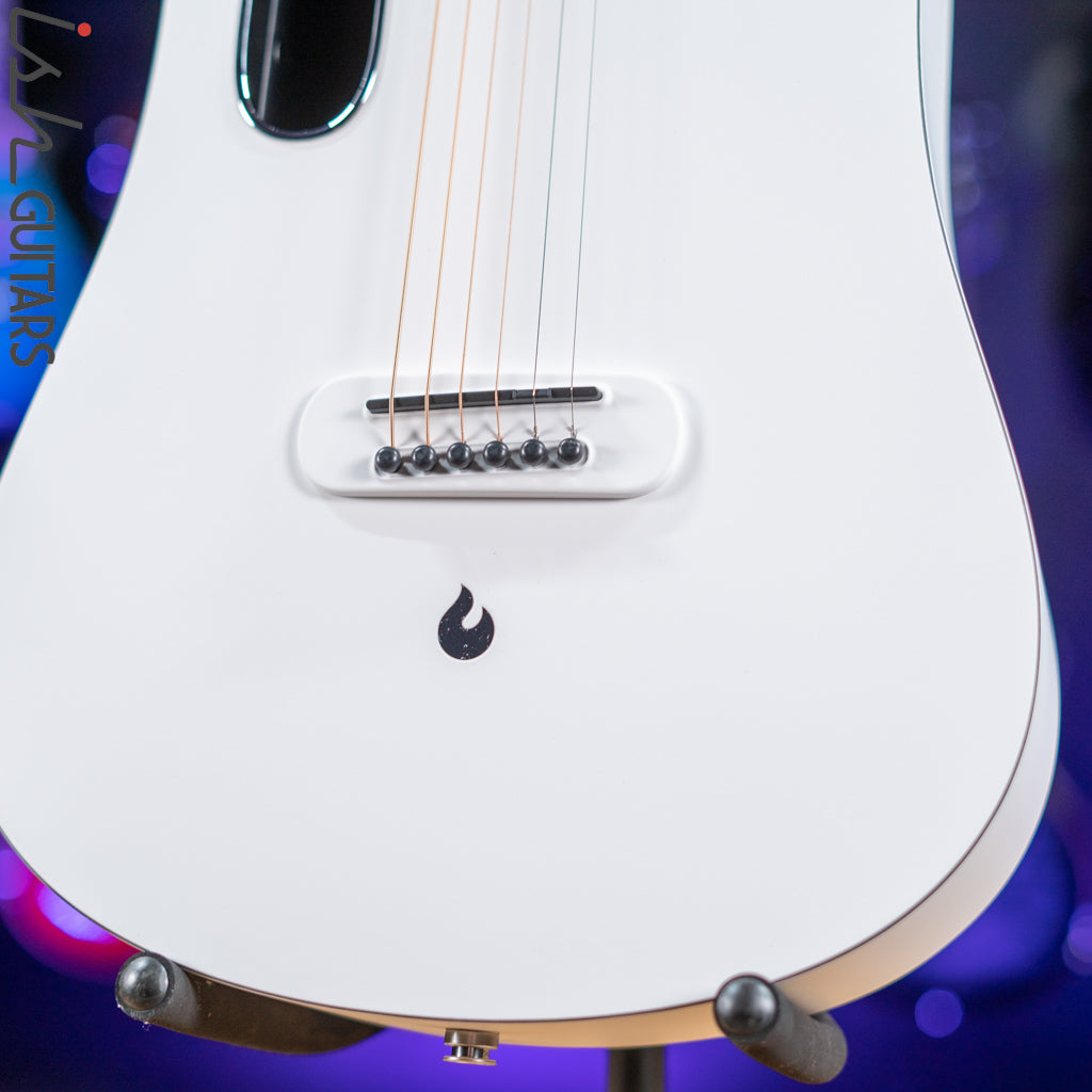 Lava Music Blue Lava Smart Acoustic Guitar Sail White w/ Lite Bag