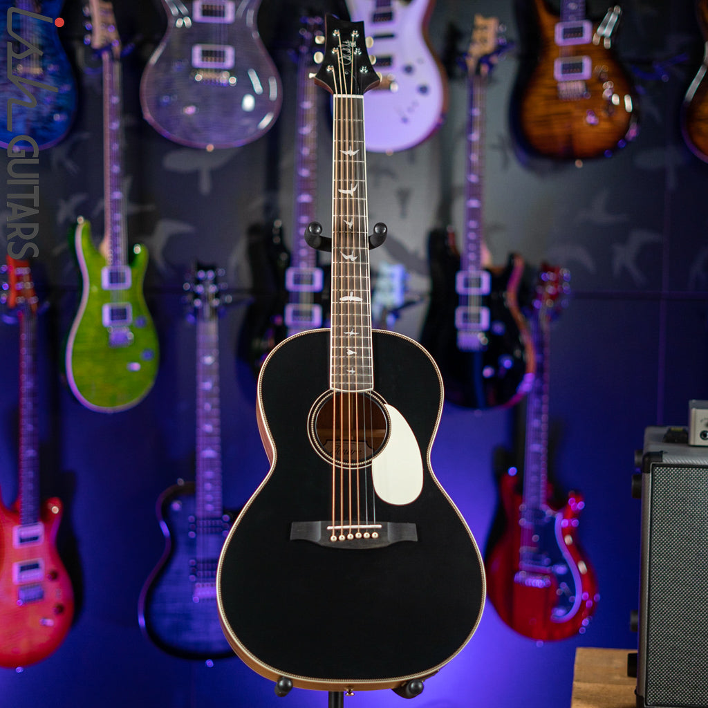 PRS SE P20E Parlor Acoustic-Electric Guitar Black Top