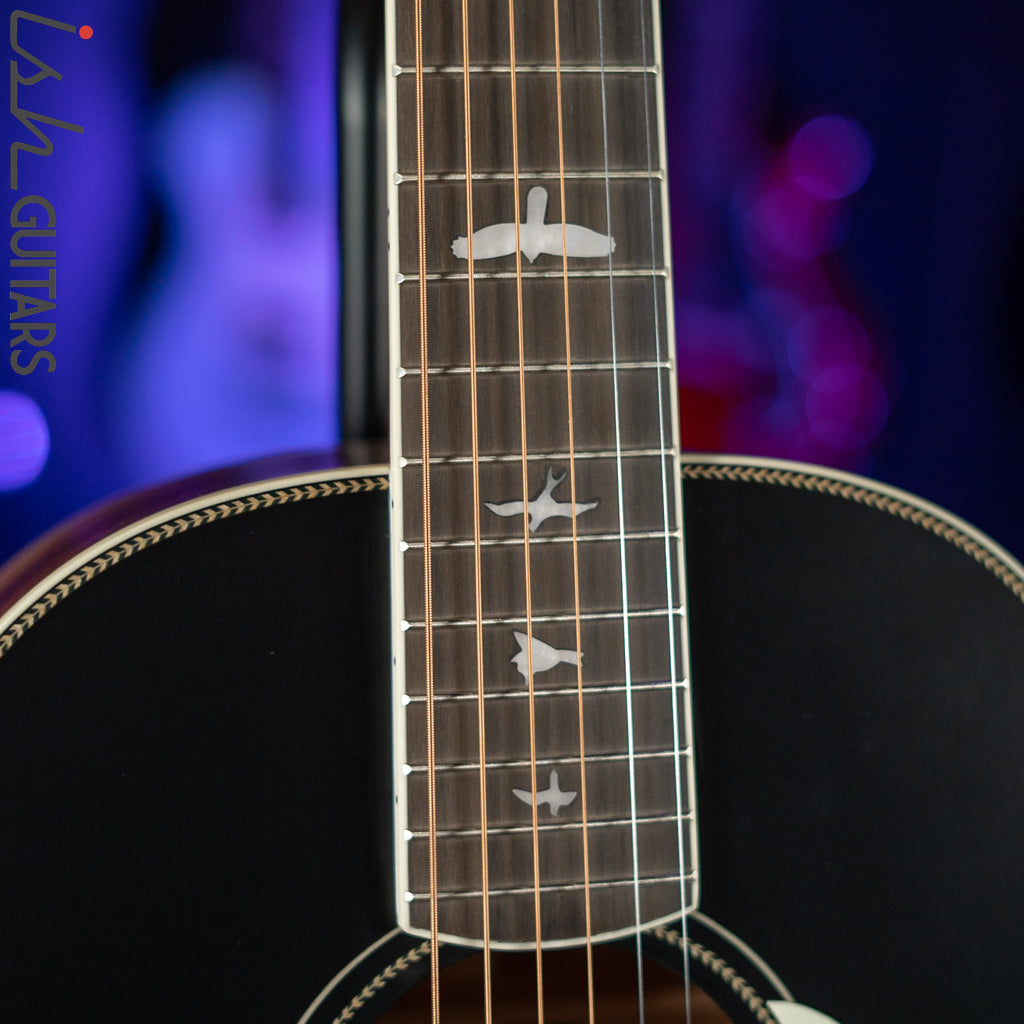 PRS SE P20E Parlor Acoustic-Electric Guitar Black Top