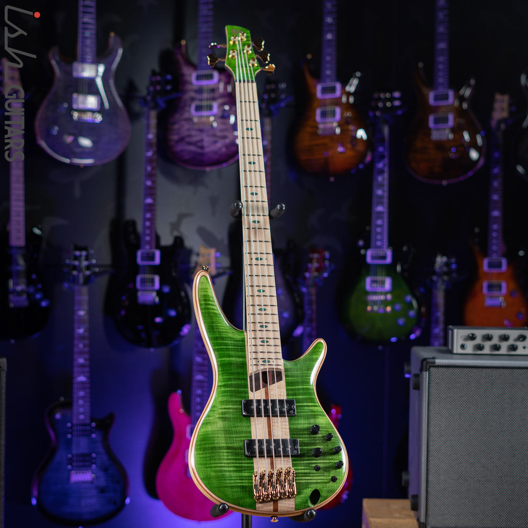 Ibanez Premium SR5FMDX Bass Emerald Green Low Gloss Demo
