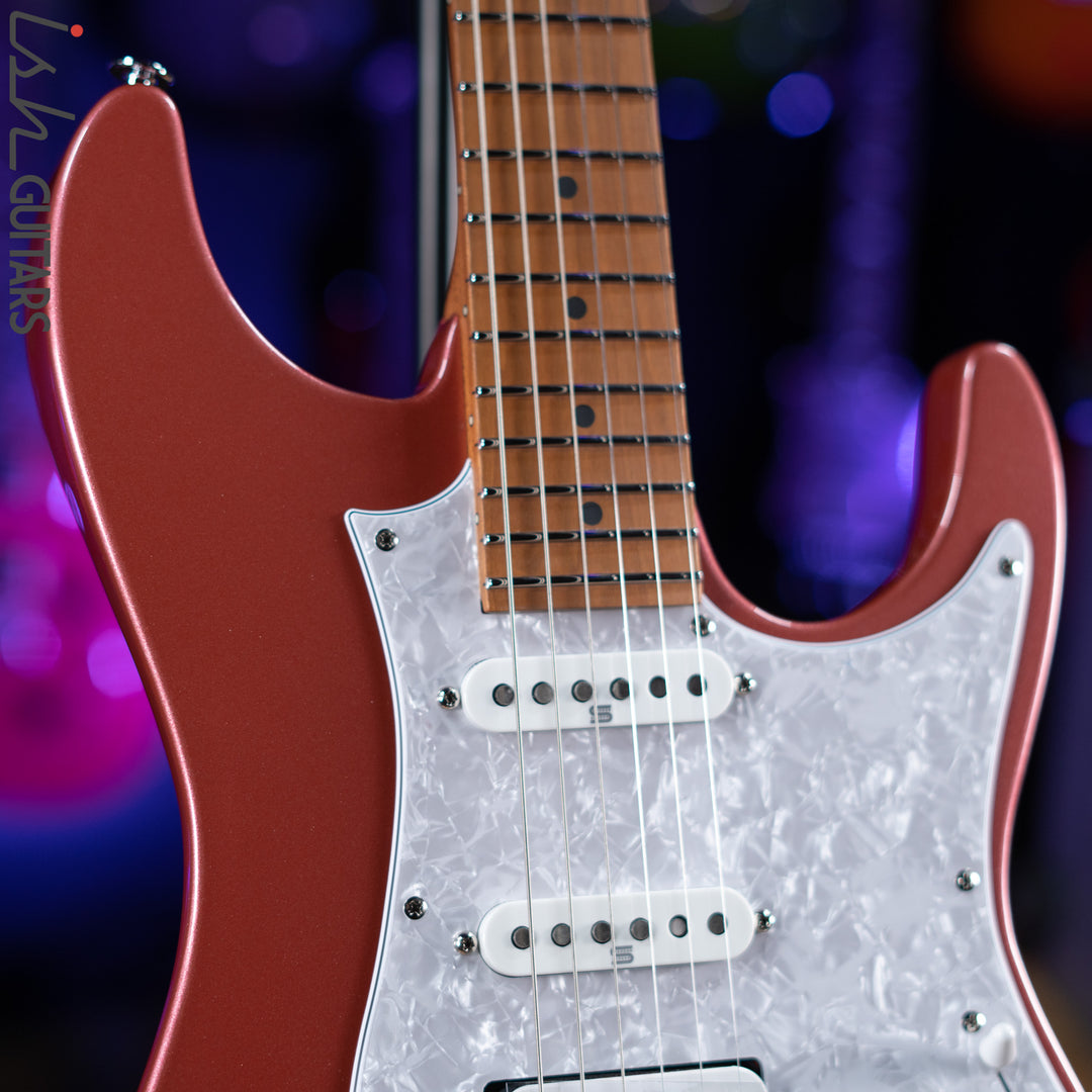 Ibanez Prestige AZ2204 Electric Guitar Hazy Rose Metallic Demo