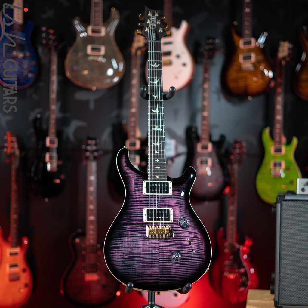 PRS Custom 24 10 Top Purple Iris w/ Black Burst &amp; Back