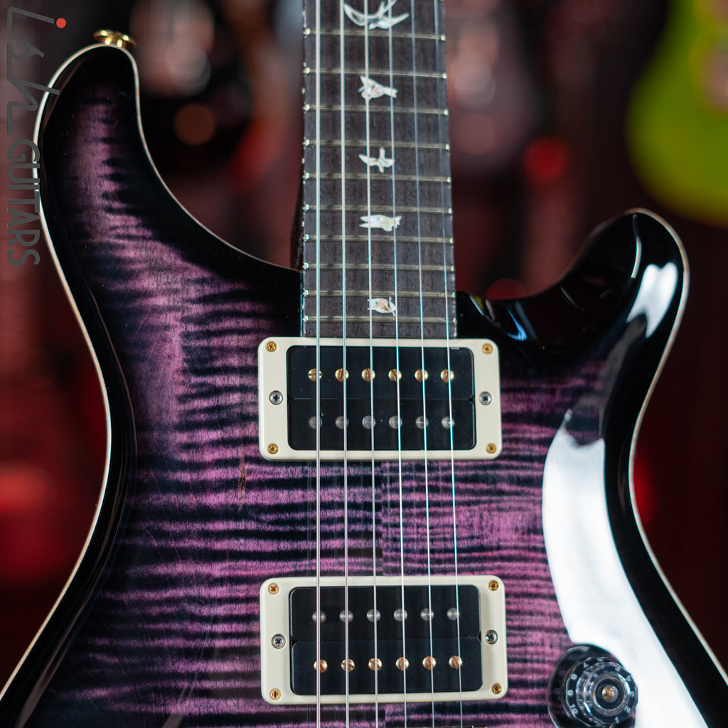 PRS Custom 24 10 Top Purple Iris w/ Black Burst &amp; Back