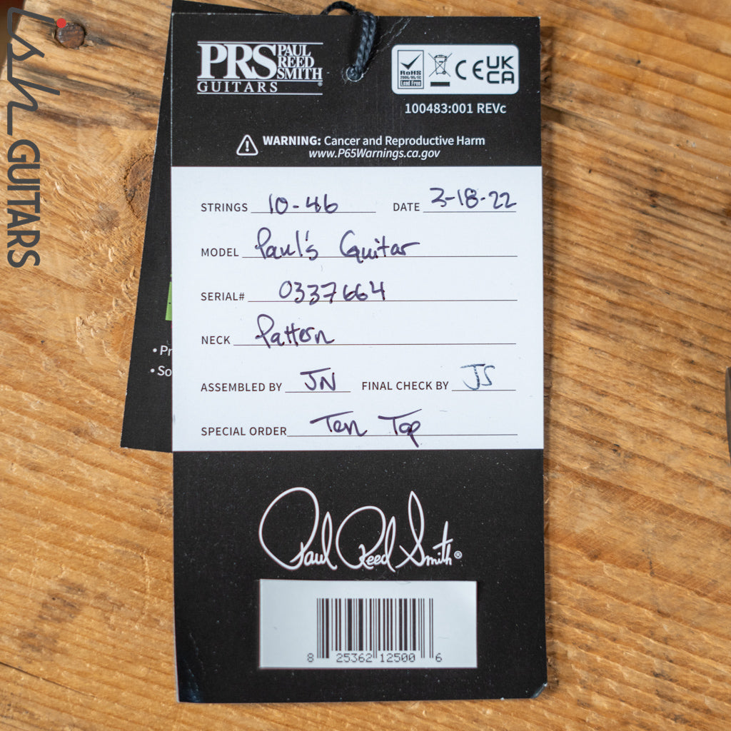 PRS Paul’s Guitar 10-Top Faded Green w/ Black Burst and Back Demo