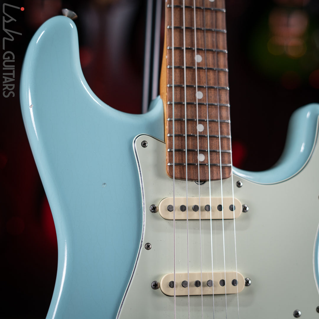 2021 Fender Road Worn Stratocaster Daphne Blue