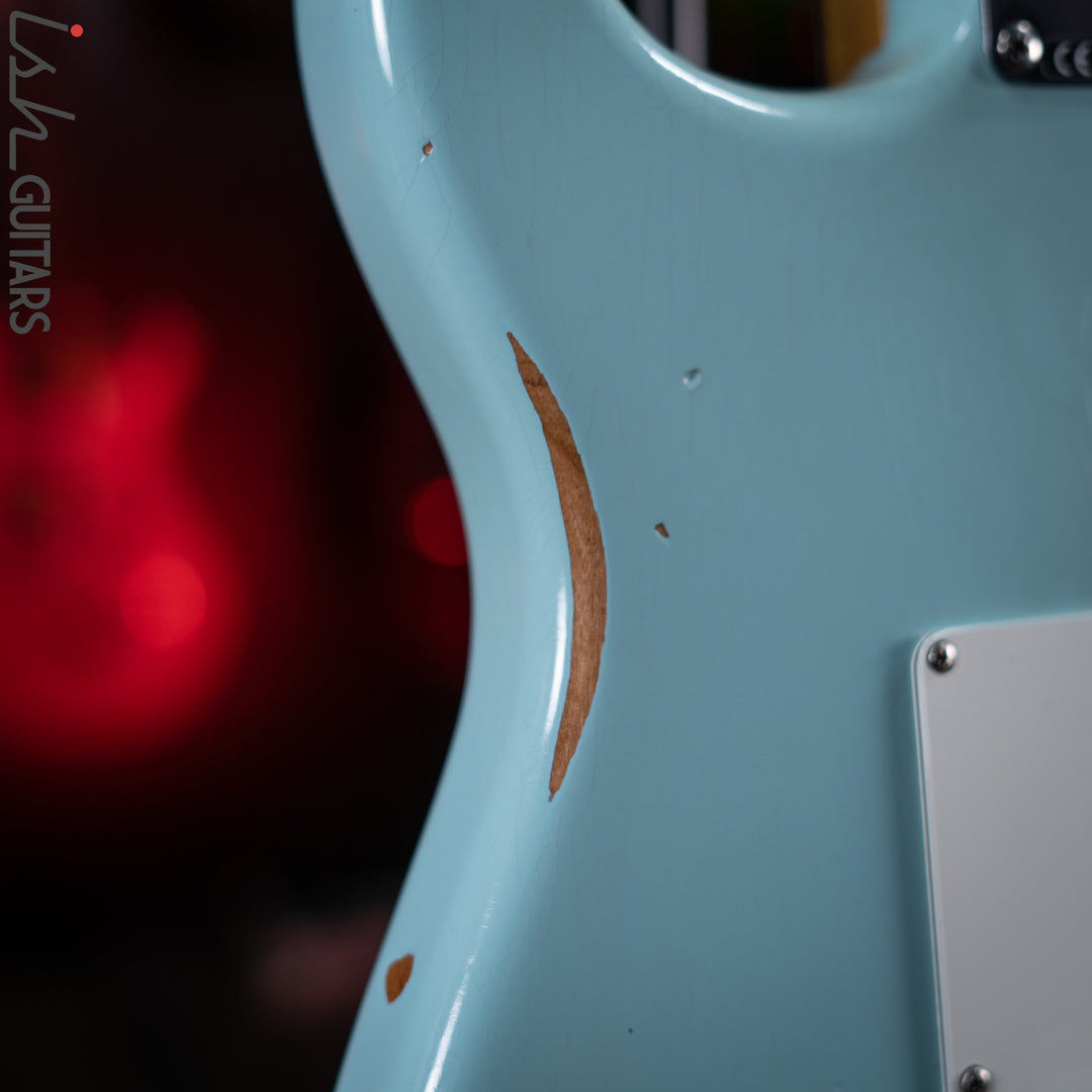 2021 Fender Road Worn Stratocaster Daphne Blue