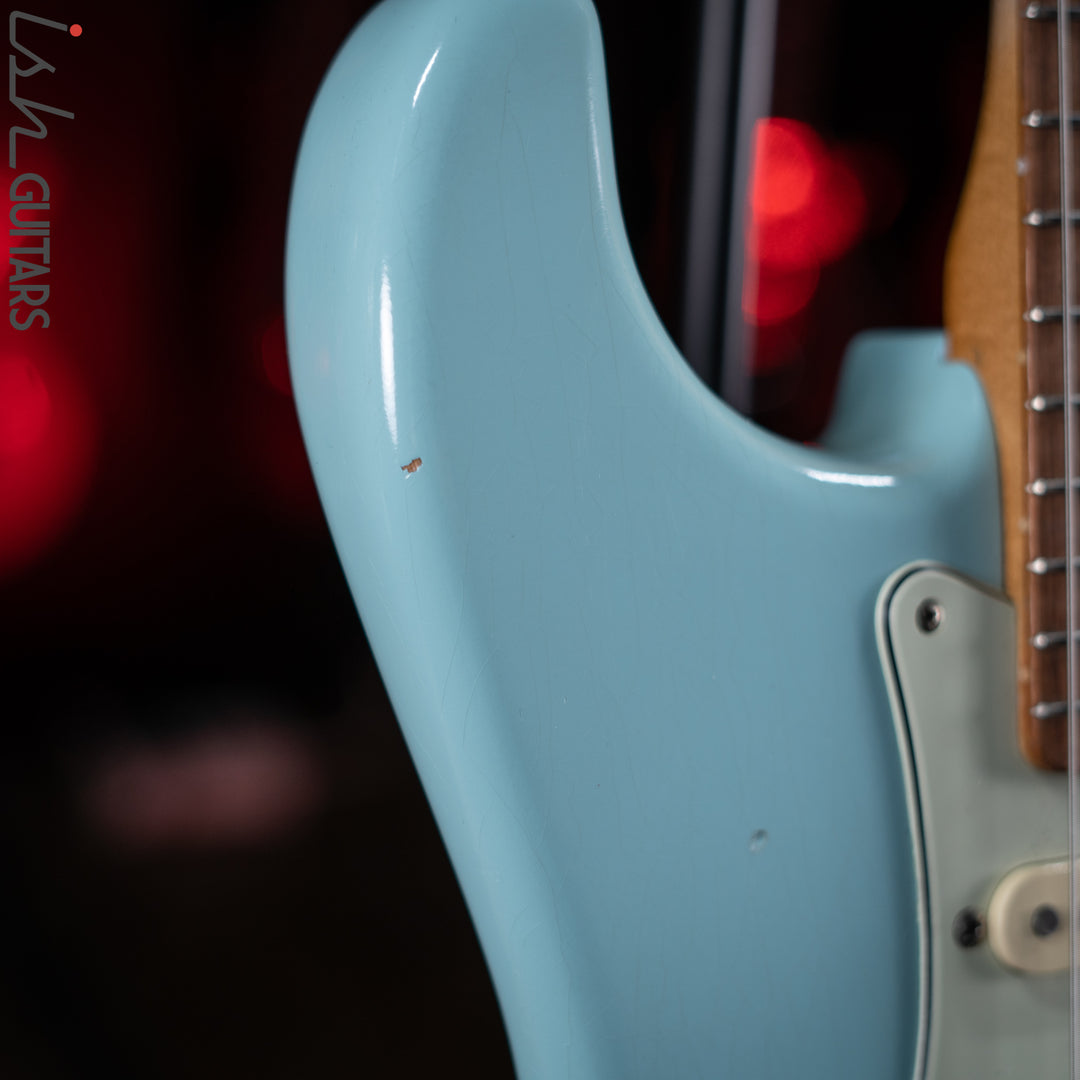 2021 Fender Road Worn Stratocaster Daphne Blue
