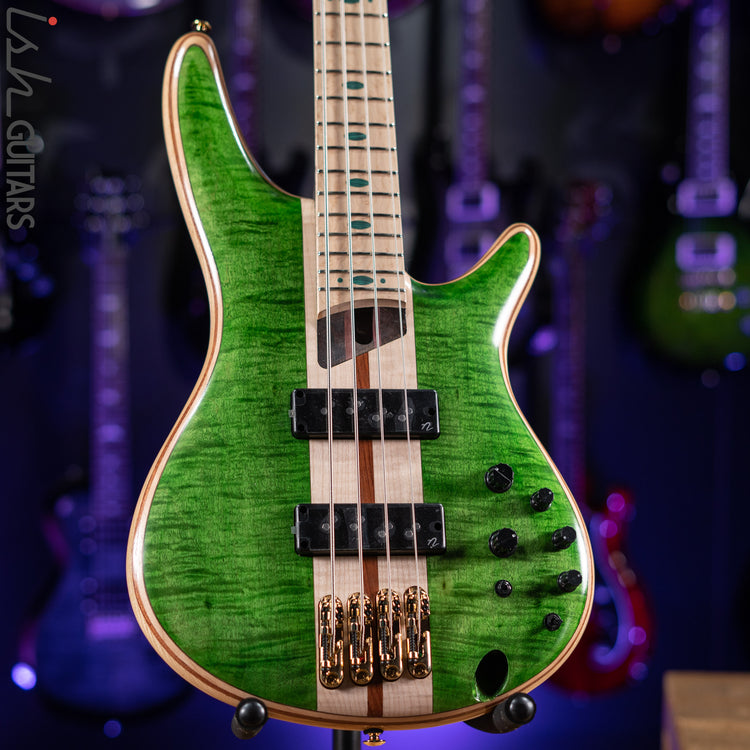ベース Ibanez SR4FMDX-EGL Ibanez SR Premium Series SR4FMDX Electric Bass Guitar, Emerald