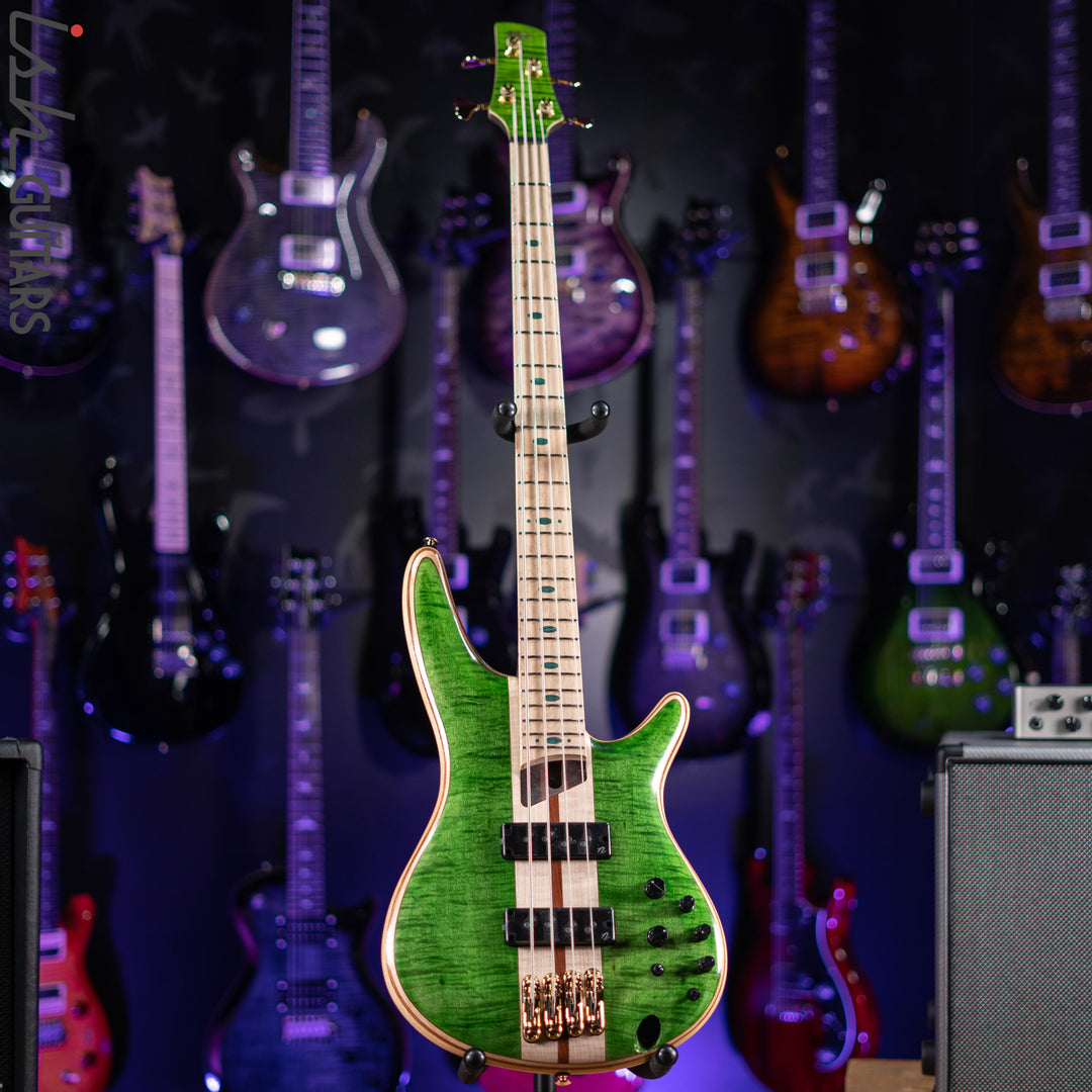 Ibanez Premium SR4FMDX 4-String Bass Emerald Green Low Gloss Demo