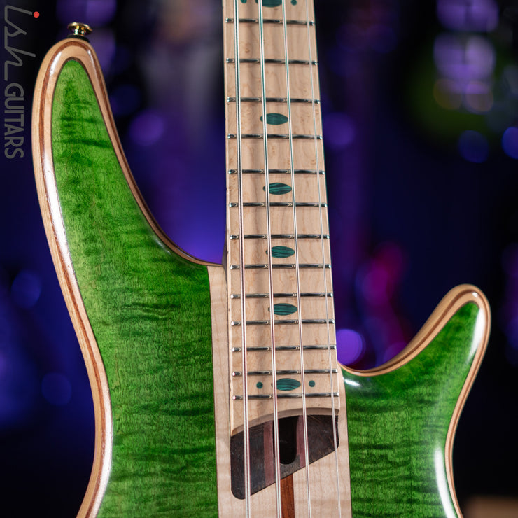 Ibanez Premium SR4FMDX 4-String Bass Emerald Green Low Gloss Demo