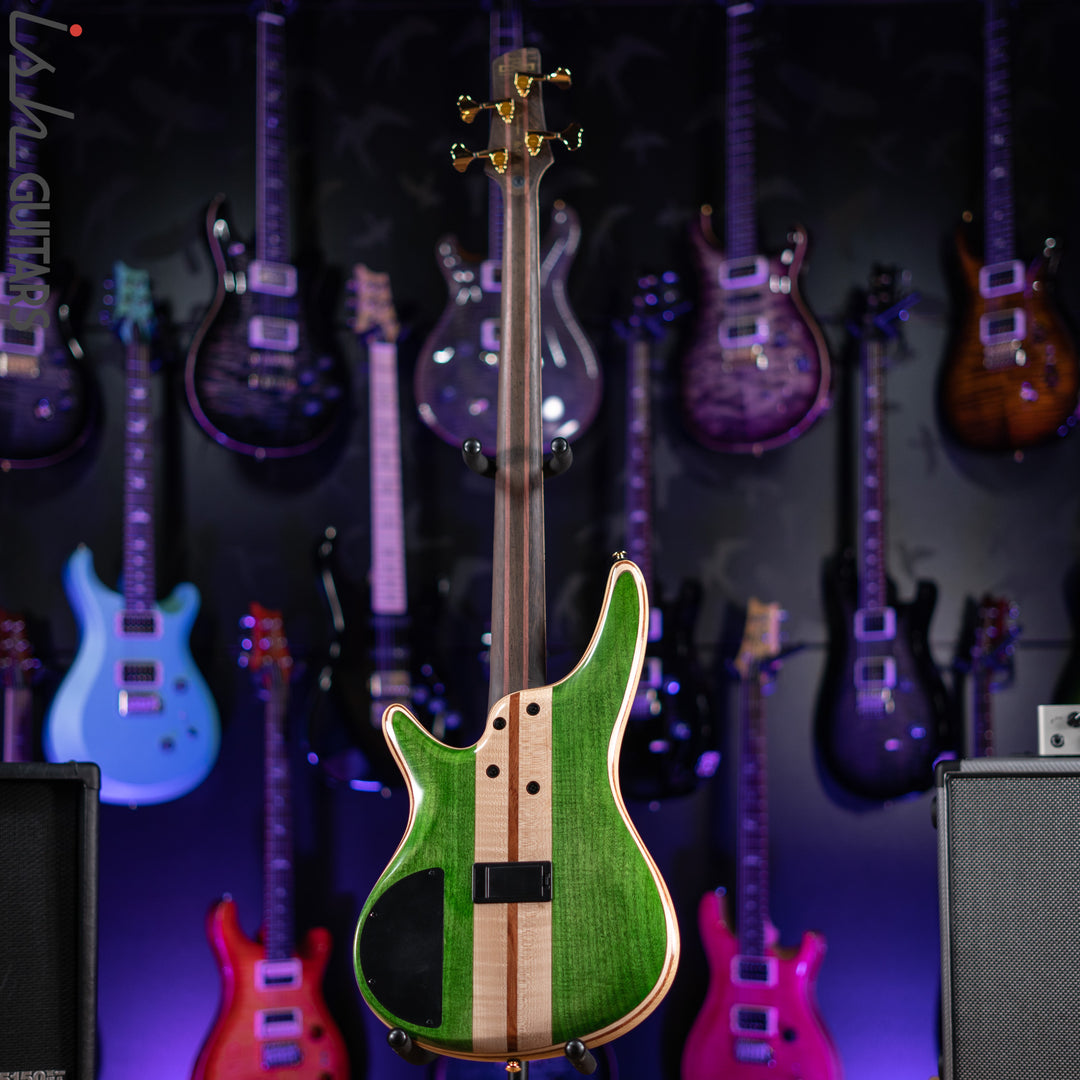 Ibanez Premium SR4FMDX 4-String Bass Emerald Green Low Gloss Demo