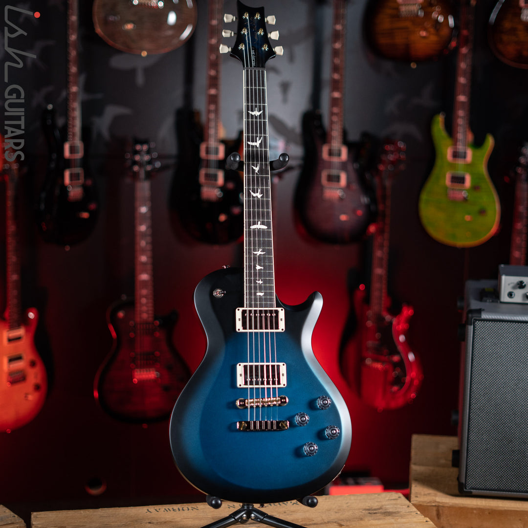 PRS S2 Singlecut McCarty 594 Metallic Blue w/ Black Wrap Burst Satin