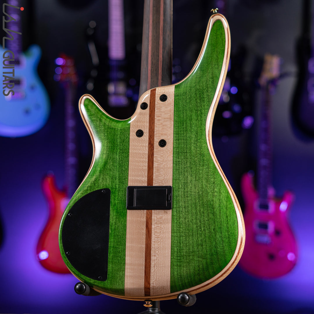 Ibanez Premium SR4FMDX 4-String Bass Emerald Green Low Gloss Demo