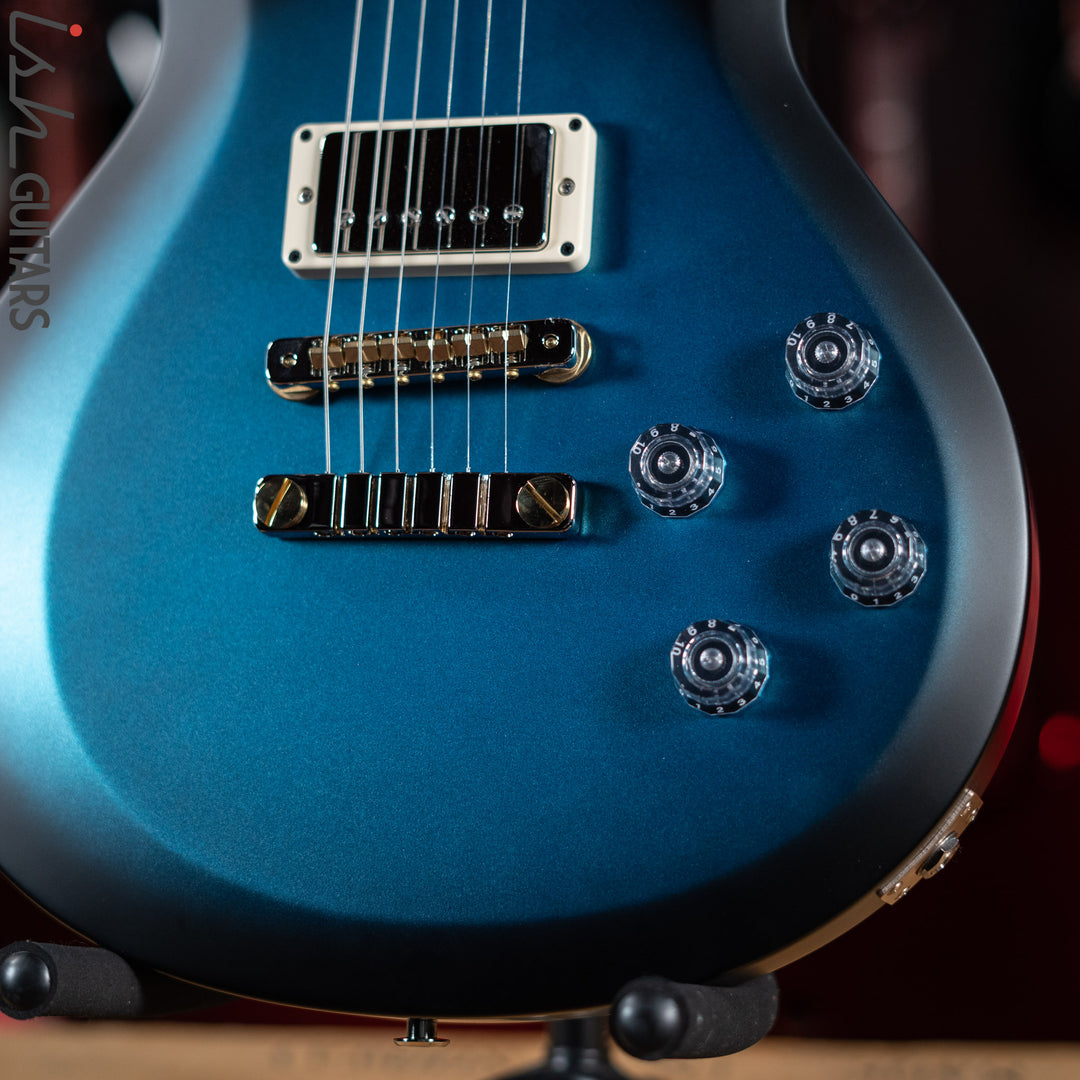 PRS S2 Singlecut McCarty 594 Metallic Blue w/ Black Wrap Burst Satin