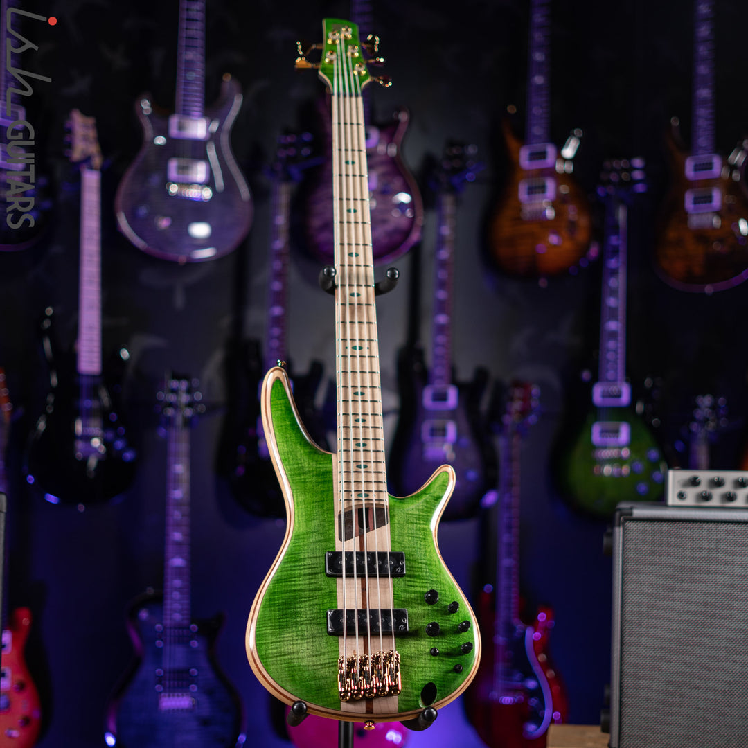 Ibanez Premium SR5FMDX Bass Emerald Green Low Gloss Demo