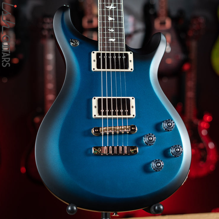 PRS S2 McCarty 594 Electric Guitar Satin Metallic Blue w/ Black Wrap Burst Demo