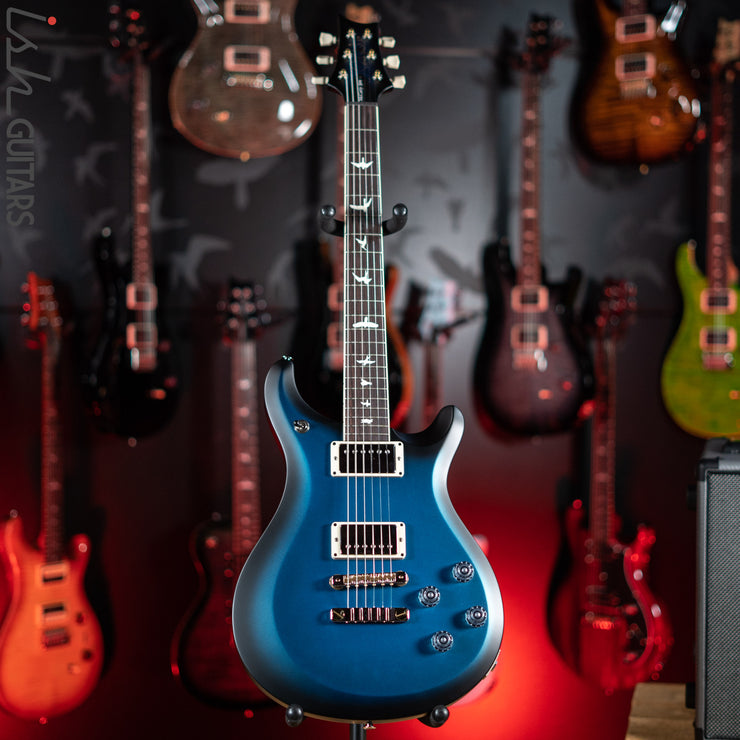 PRS S2 McCarty 594 Electric Guitar Satin Metallic Blue w/ Black Wrap Burst Demo