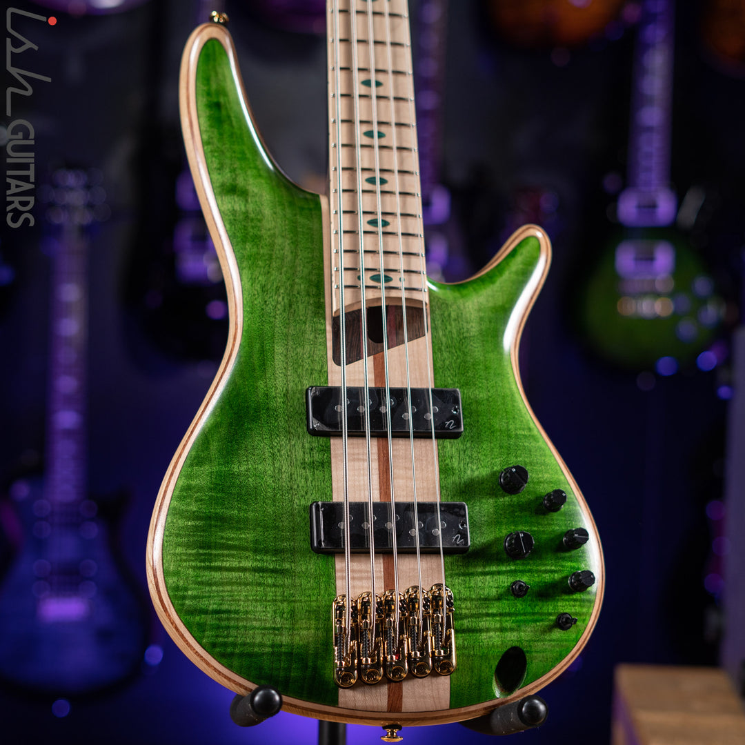 Ibanez Premium SR5FMDX Bass Emerald Green Low Gloss Demo