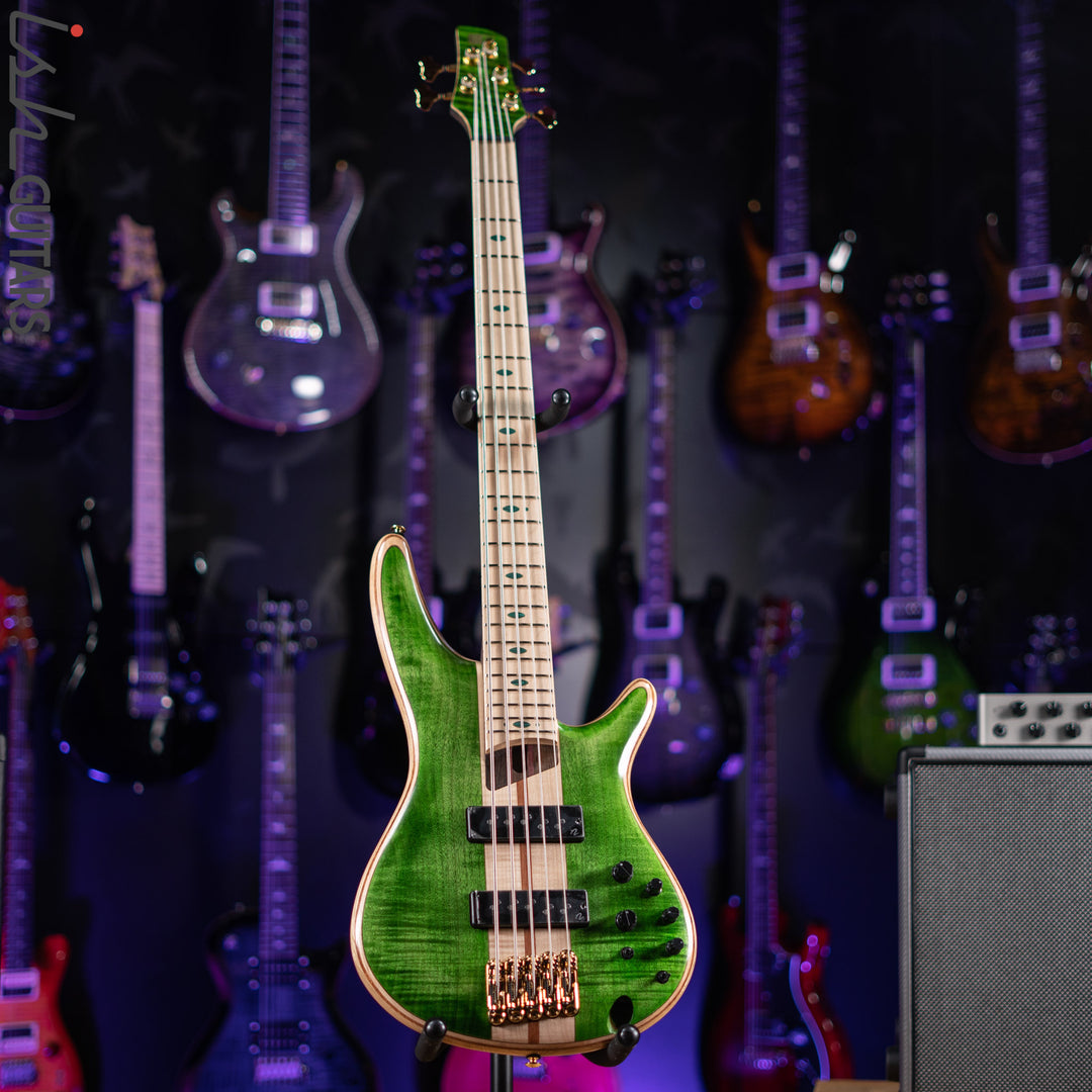 Ibanez Premium SR5FMDX Bass Emerald Green Low Gloss Demo