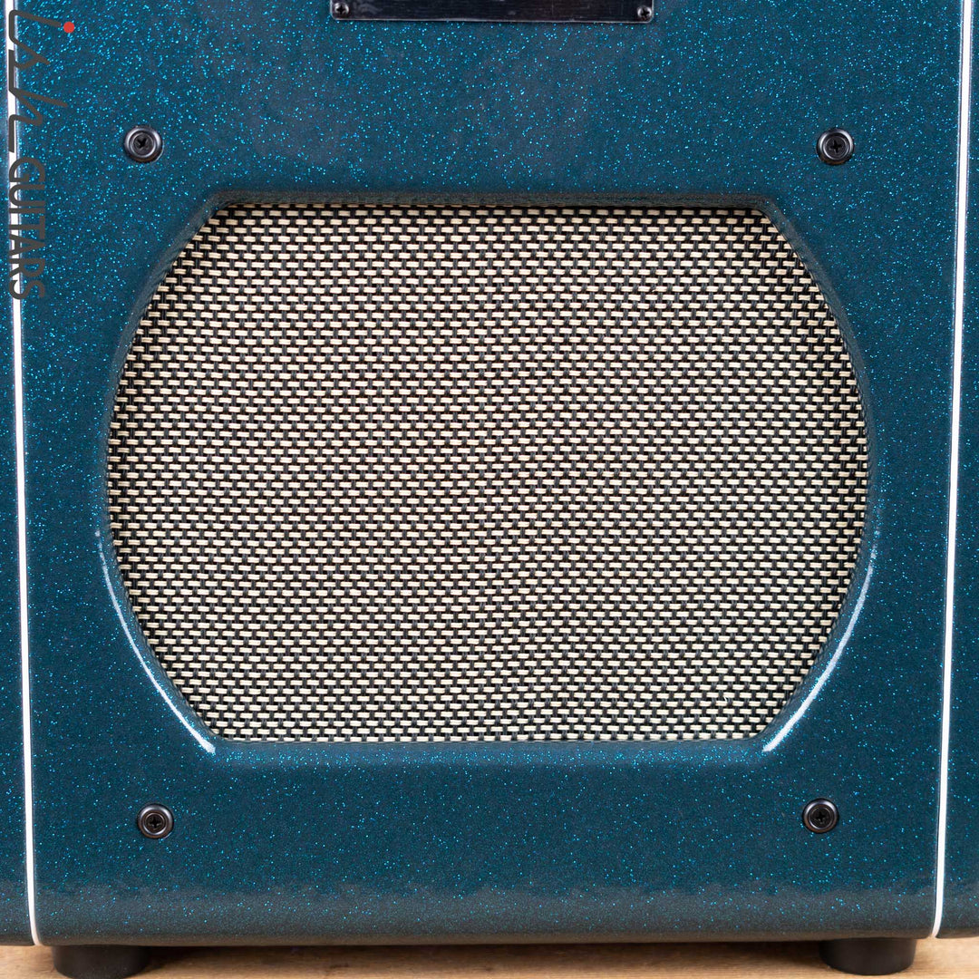 Swart Atomic Space Tone Combo Amplifier Ocean Sparkle w/ Salt and Pepper Grill Cloth