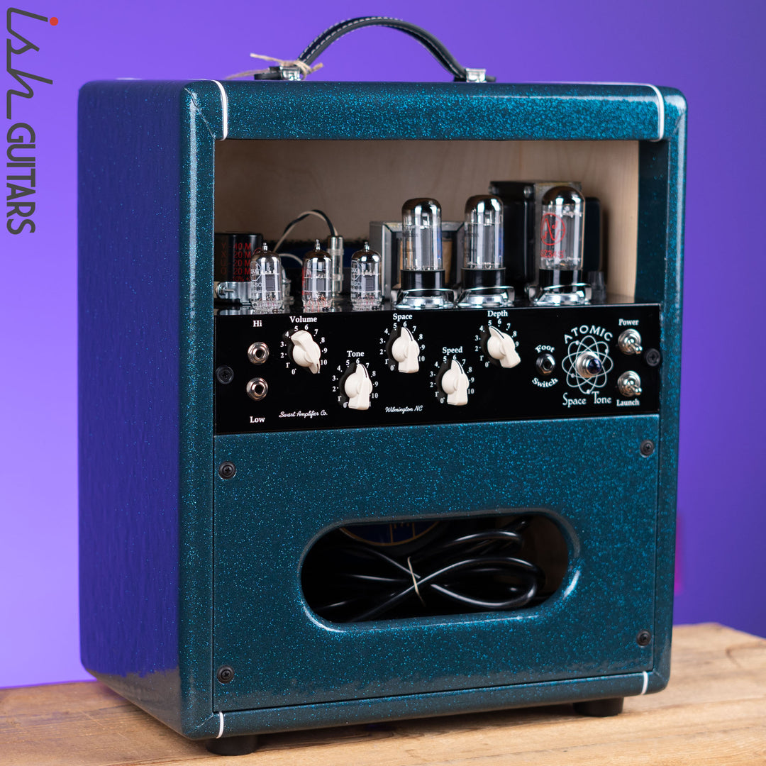 Swart Atomic Space Tone Combo Amplifier Ocean Sparkle w/ Salt and Pepper Grill Cloth