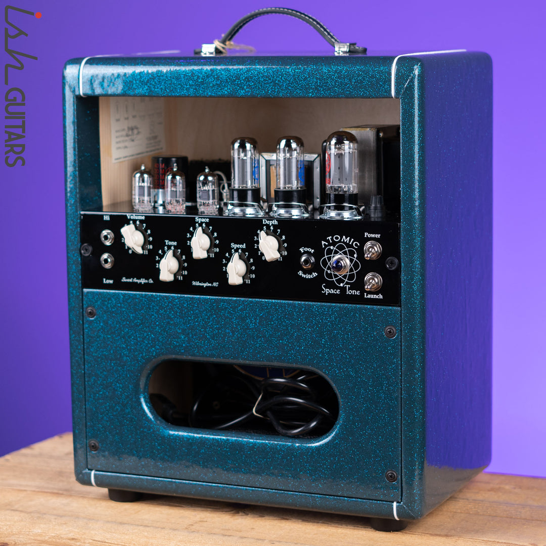 Swart Atomic Space Tone Combo Amplifier Ocean Sparkle w/ Salt and Pepper Grill Cloth