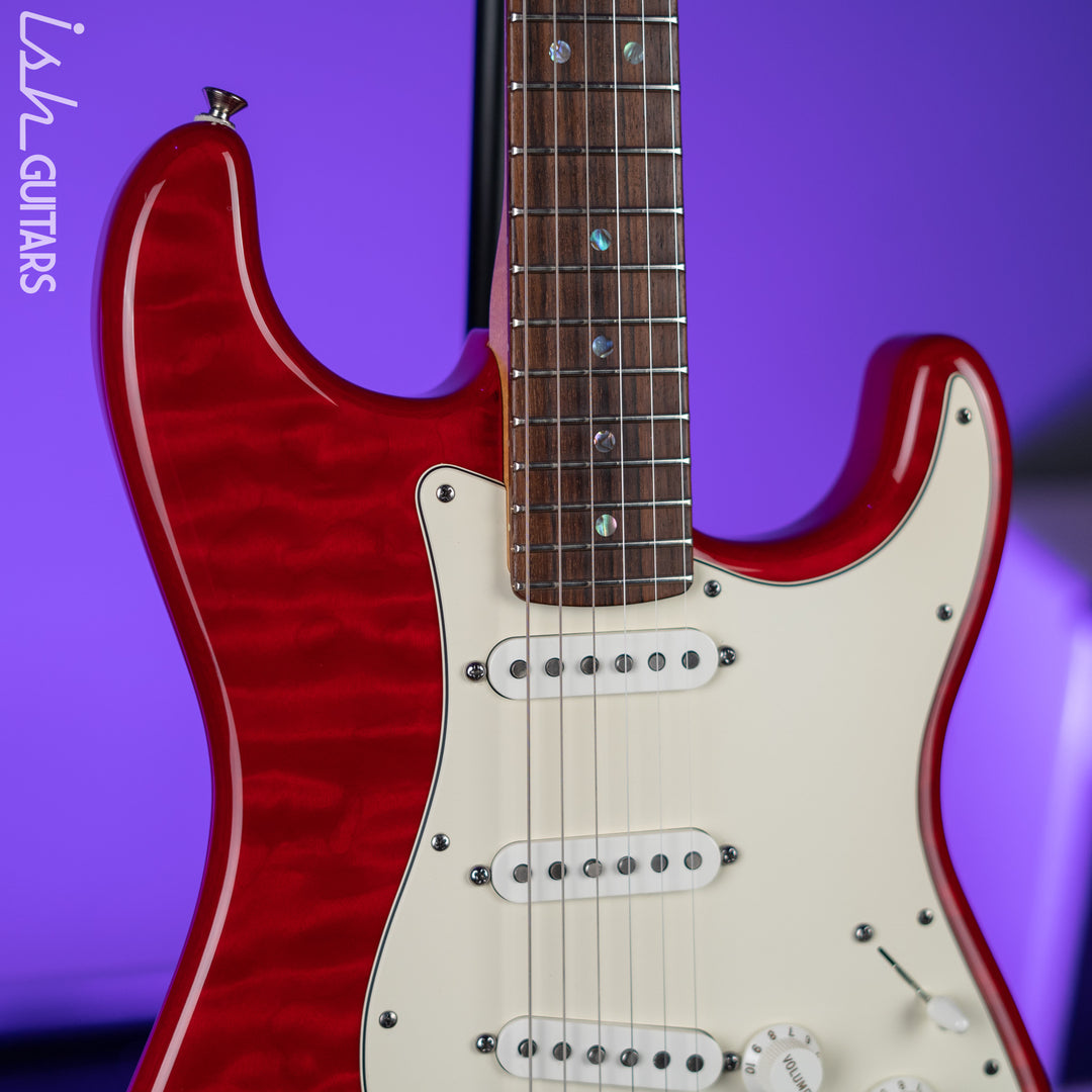 2012 Fender Custom Shop DLX Stratocaster Candy Red Quilt