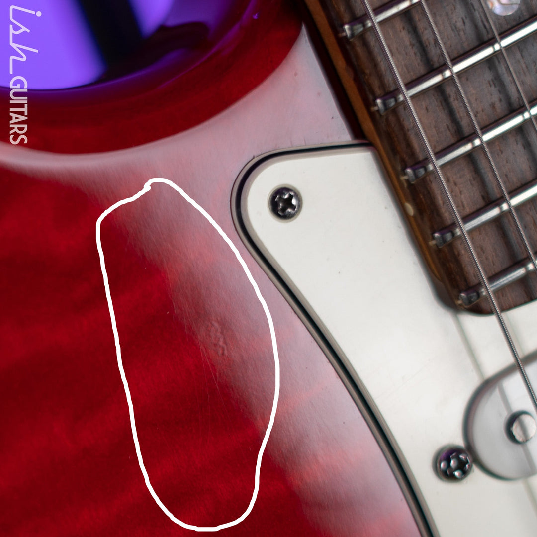 2012 Fender Custom Shop DLX Stratocaster Candy Red Quilt