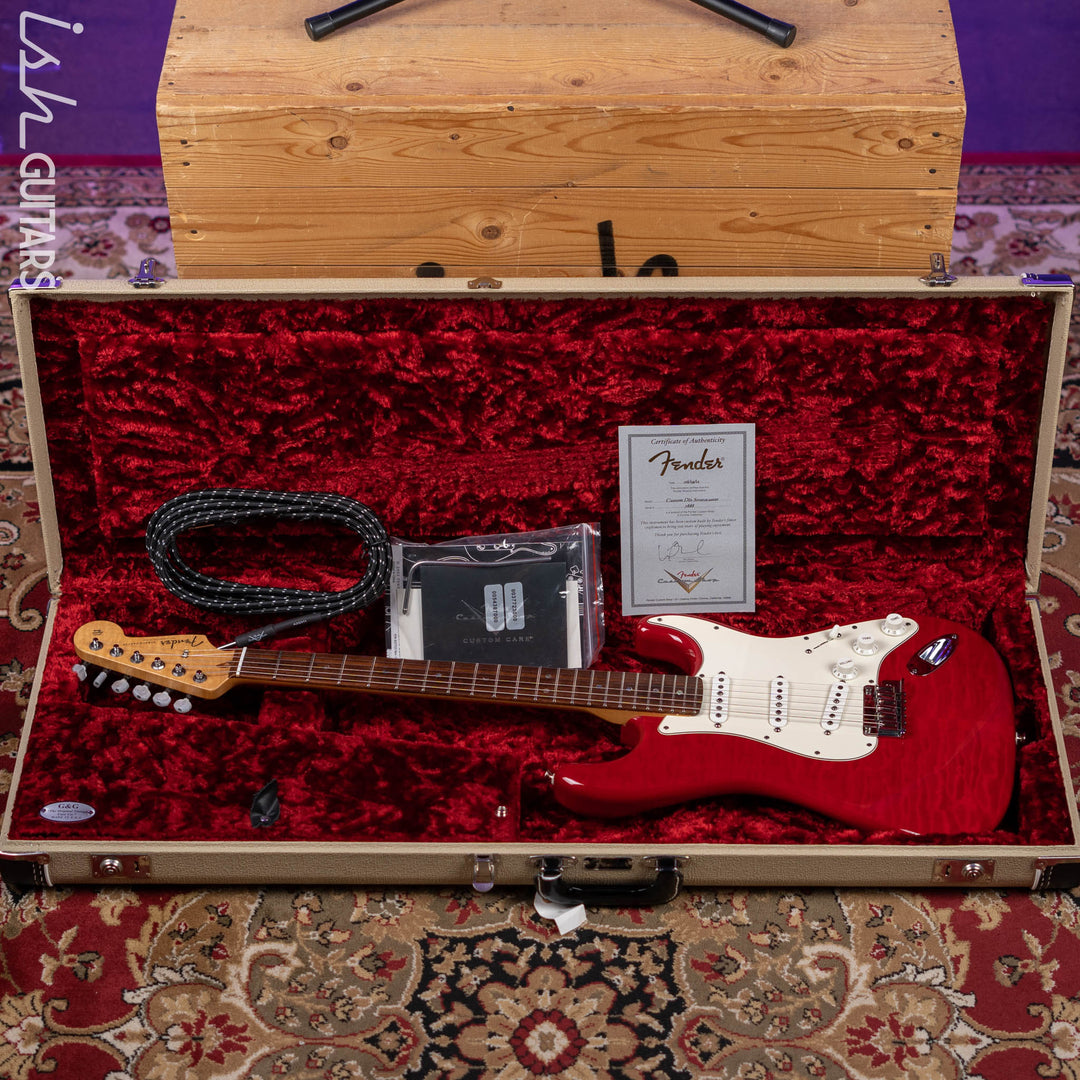 2012 Fender Custom Shop DLX Stratocaster Candy Red Quilt