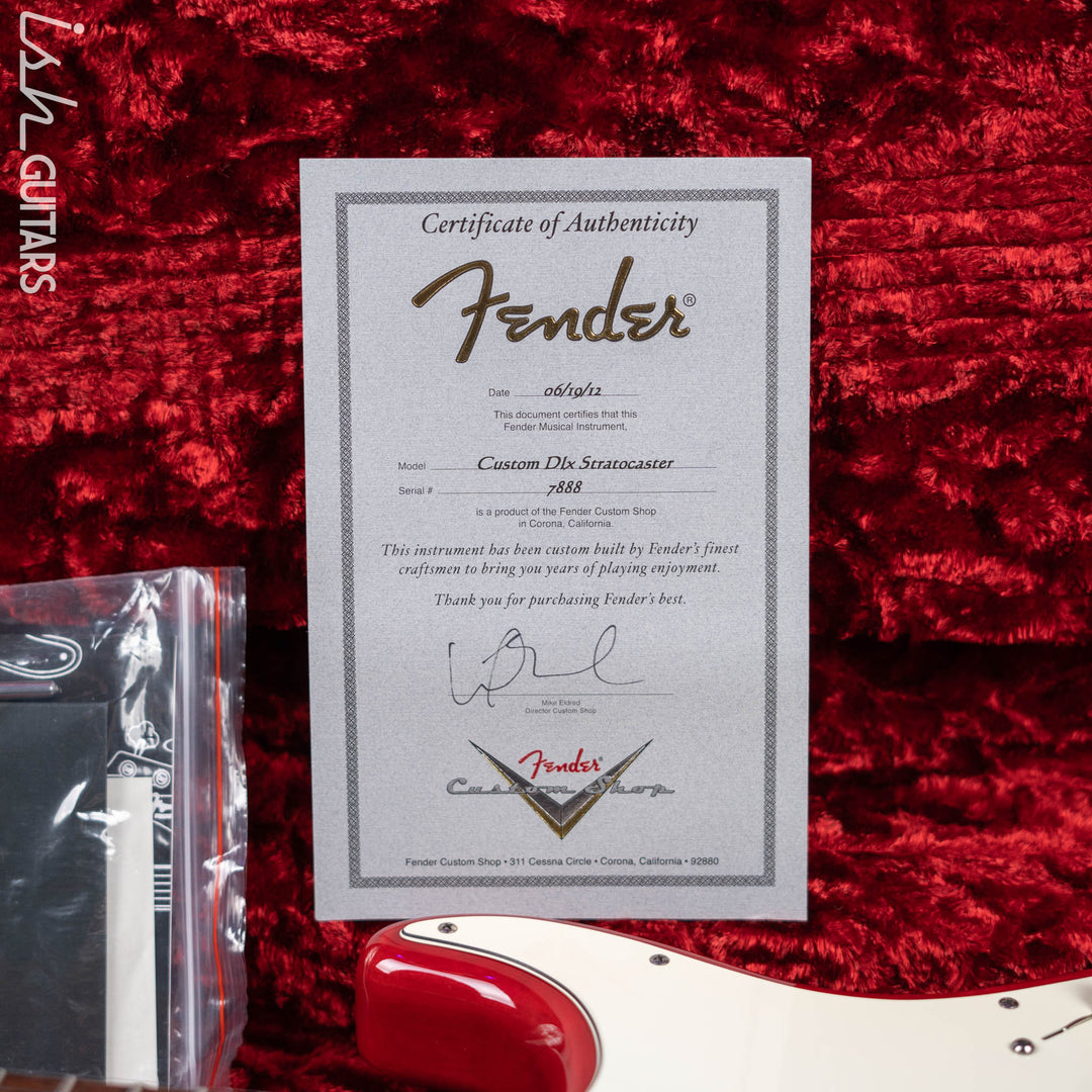2012 Fender Custom Shop DLX Stratocaster Candy Red Quilt
