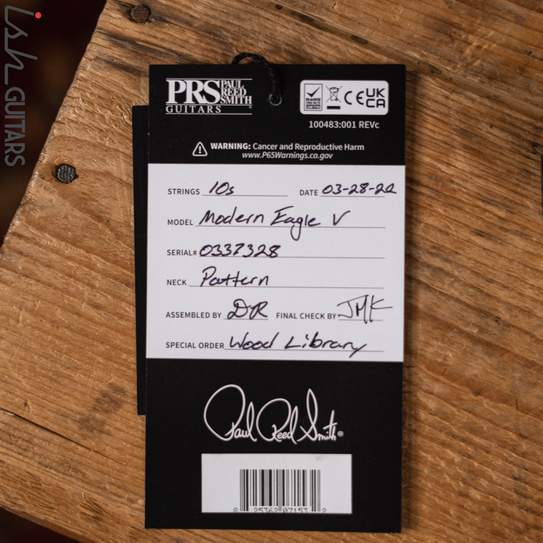 PRS Wood Library Modern Eagle V Satin Opaque Black