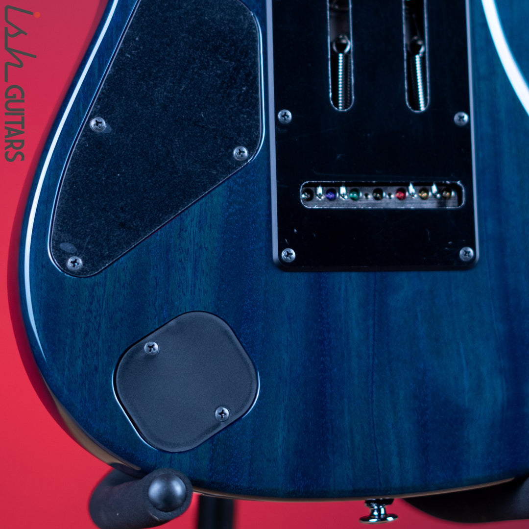 Ibanez Prestige MM7 Martin Miller Signature 7-String Guitar Transparent Aqua Blue