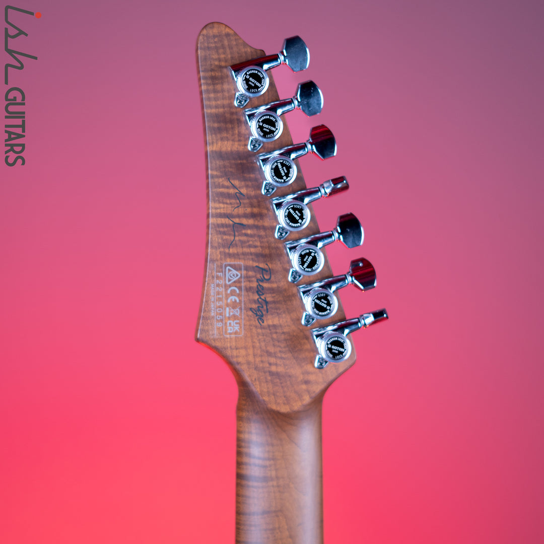 Ibanez Prestige MM7 Martin Miller Signature 7-String Guitar Transparent Aqua Blue