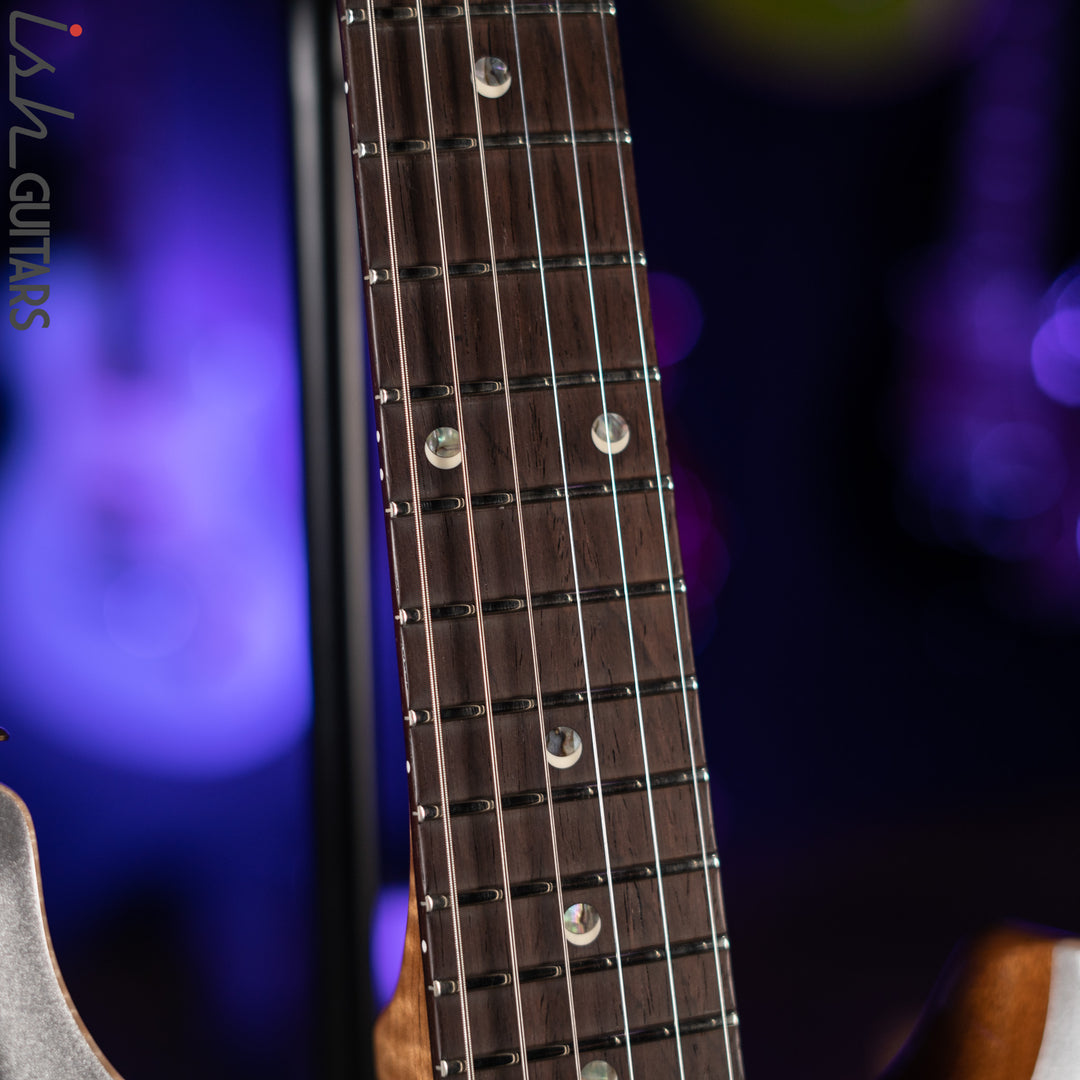 2021 PRS Wood Library DGT Figured Maple Neck Platinum Satin