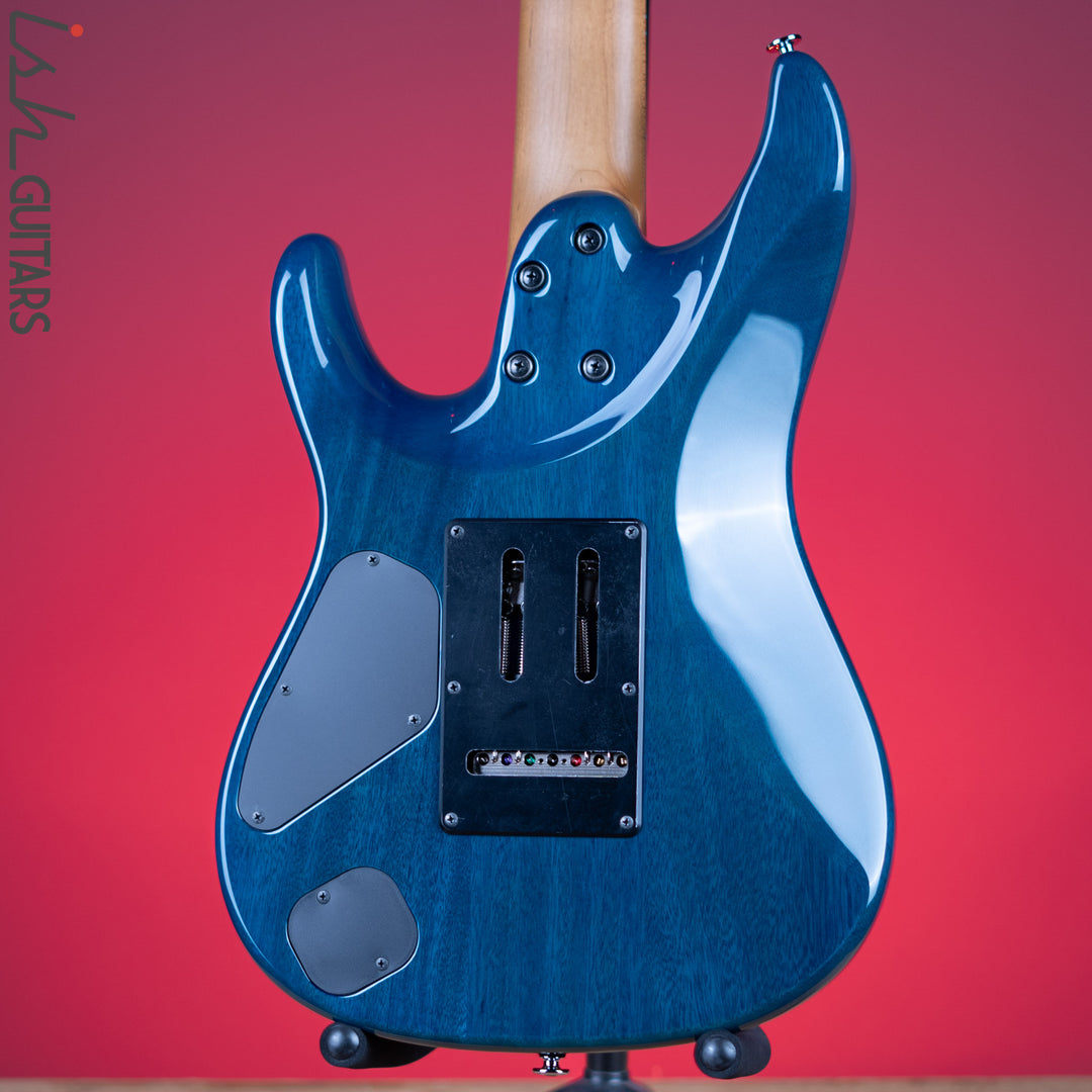 Ibanez Prestige MM7 Martin Miller Signature 7-String Guitar Transparent Aqua Blue